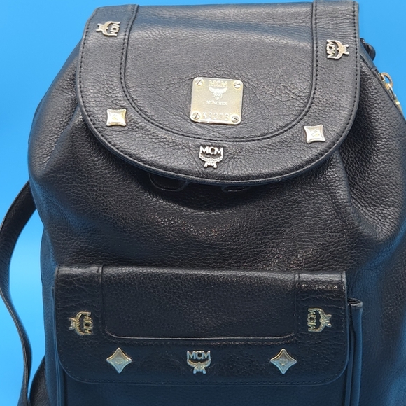 MCM Handbags - MCM Black Leather Backpack - Project Bag